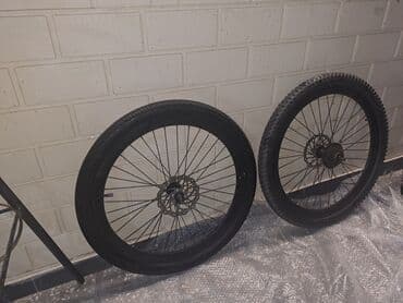 velosiped əyləc: Velosiped üçün nəzərdə tutulmuş iki ədəd qara təkər. Təkərlər diski — 2