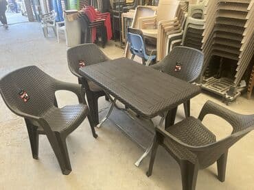 açılan masa modelleri: Yeni, Kvadrat masa, 4 stul, Açılan, Stullar ilə, Plastik, Türkiyə — 3