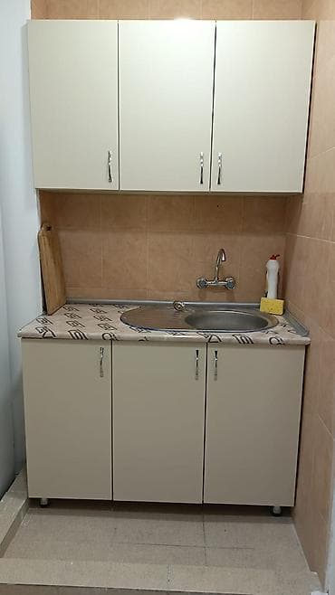 moyka şkafı: Mətbəx mebel dəsti – üst və alt dolablar, paslanmayan polad lavaboyla — 1