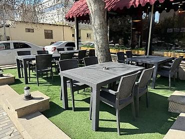 stol ucuz: Yeni, Dördbucaq masa, 6 stul, Açılmayan, Stullar ilə, Plastik, Türkiyə — 5