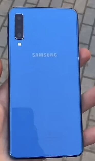 Samsung Galaxy A7 2018, 128 GB, rəng - Mavi, Barmaq izi, İki sim kartlı, Face ID — 2