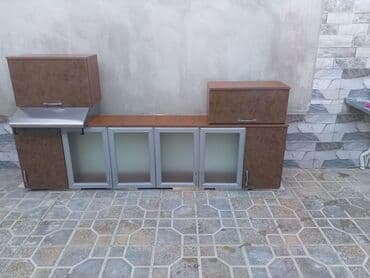 деревянная барная стойка: Mətbəx mebel dəstiì - Material: laminat/MDFlam korpus, taxta — 1