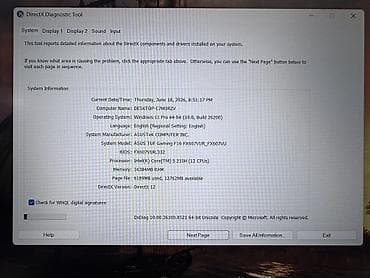 ASUS: İşlənmiş ASUS TUF Gaming, 16 ", Intel Core i5, 512 GB, Ünvandan götürmə, Ödənişli çatdırılma, Rayonlara çatdırılma — 9