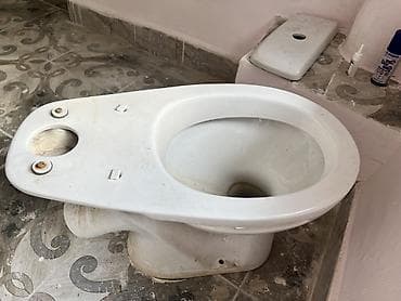 yerden unitaz: Keramik tualet qabı (podves olmayan model) - Material: Ağ — 2