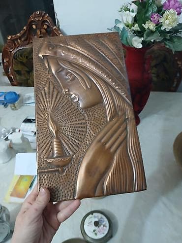 qandal sekilleri: Misdən hazırlanmış relyef dekor panel - Material: Mis metal - — 1