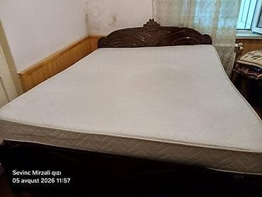 matras islenmis: İşlənmiş, İkinəfərlik çarpayı, Bazalı, Matras ilə, Siyirməsiz, Azərbaycan — 3