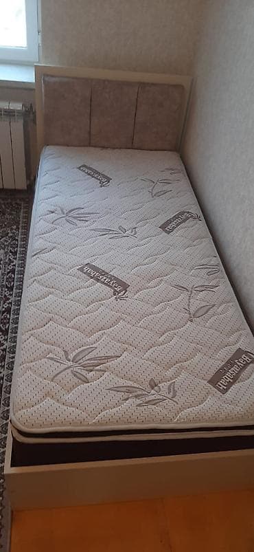 iwlenmiw mebel: İşlənmiş, Təknəfərlik çarpayı, Bazasız, Matras ilə, Siyirməsiz, Azərbaycan — 2