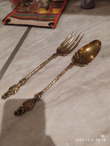 salat dograyan aparat: 60 ildə çox Salat uçun qaşıq və çengel desti. Boyuk olçudedirler — 5