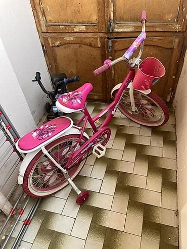 velo: Uşaq velosipedi – qızlar üçün dizayn - Təkər ölçüsü: təxminən 16" - — 1