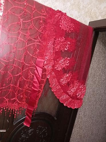 Xonça: Qırmızı krujeva toy dəsti – gəlin üçün - Rəng: parlaq qırmızı - — 1