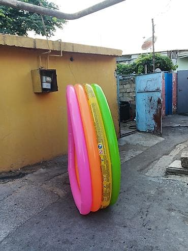 basen intex: Rəngli şişmə uşaq hovuzu - Dairəvi forma, 3 halqalı konstruksiya - — 2