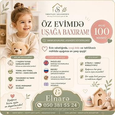 Öz evimdə uşaq baxımı xidməti - 2 yaşdan yuxarı uşaqlara gündüz qayğı