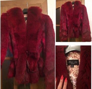 Dovşan kürkü. Yaxası tülkü kürkü. 1 dəfə ancaq geyinilib. Yenidir. S