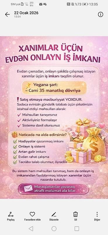 elani: Satış məsləhətçisi tələb olunur, Yalnız qadınlar üçün, İstənilən yaş, Təcrübəsiz — 2