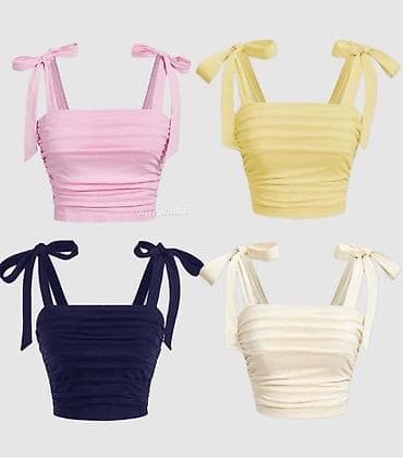 topdan geyim: Qadınlar üçün yaylıq stili crop top yenidir yalnız çəhrayı qalıb - — 1