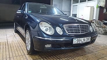 Mercedes-Benz E‑Class (W211) – Elegance paketi, sedan, tünd göy rəng