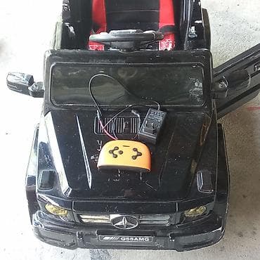qiz usaq geyimleri: Uşaq üçün elektrikli minik maşını – G55 AMG stili, mavi rəng — 8