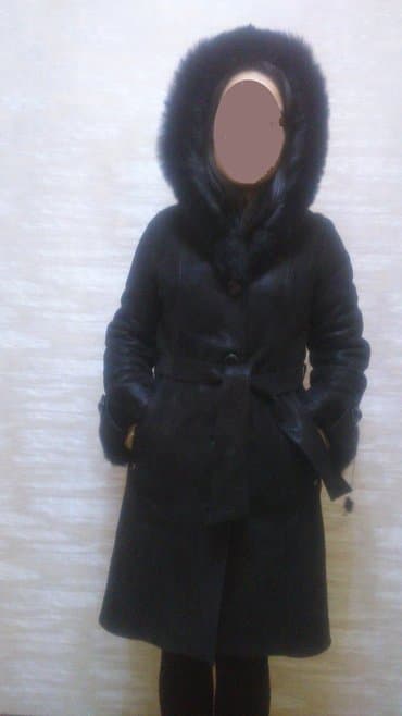 женские кожаные косухи: Пальто, M, цвет - Черный — 5