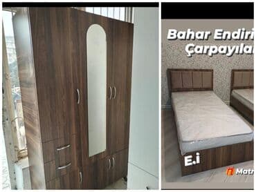 açılıb bağlanan yataq: İkinəfərlik çarpayı, Bazalı, Matras ilə — 13