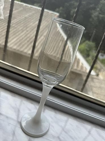 icki: Qədəhlər, rəng - Ağ, Şüşə, 2 ədədli dəst, 200 ml — 4