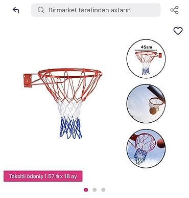 баскетбольный мяч: Basketbol üçün halqa 3001 - Diametr: 45 sm - Portağa/möhkəm səthə — 1
