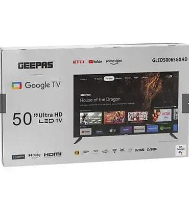 Audio: Geepas 50" Ultra HD LED Smart TV – Google TV - Ekran: 50 düym, Ultra — 1