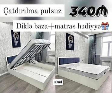 kamp stul: Diklə baza + matras dəsti - Qiymət: 340₼ - Çatdırılma pulsuz — 1