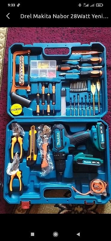hacar dəsdi: Drel naboru 24 vt qiymeti 145 man — 1