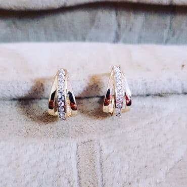 tək qaş: Sırğa, Sarı qızıl, 585 Əyar — 1