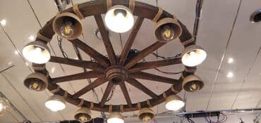 Çılçıraq, 10 və daha çox lampa, Taxta