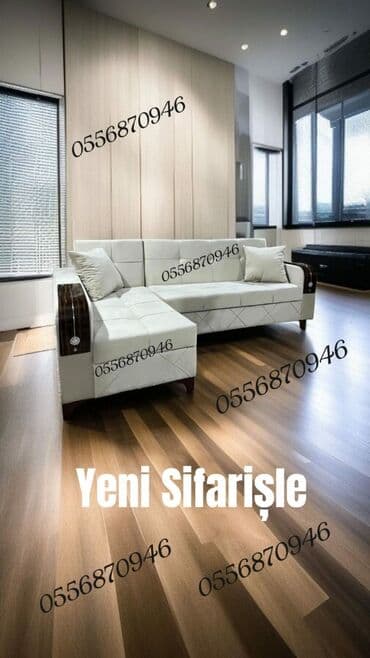 диван реклайнер: Künc divan, Qonaq otağı üçün, Parça, Bazalı, Açılan, Kitab — 1