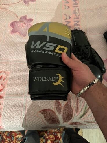Перчатки: Boks əlcəkləri döyüş idman növləri üçün nəzərdə tutulub. Əlcəklər qara — 2