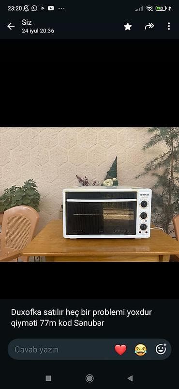5d mark: Elektrik mini soba – itimat markası Xüsusiyyətlər: - Ön şüşəli qapı — 1