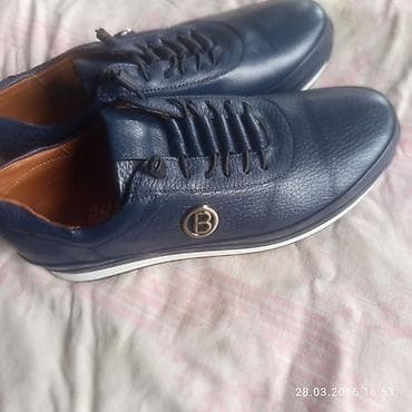 синие мужские туфли: Mavi rəngli kişi ayaqqabısı - Stil: gündəlik/klassik krossovka tipli — 6