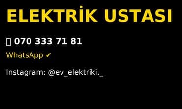 Peşəkar elektrik ustası — Bakı şəhəri ✅ Sıfırdan elektrik sisteminin