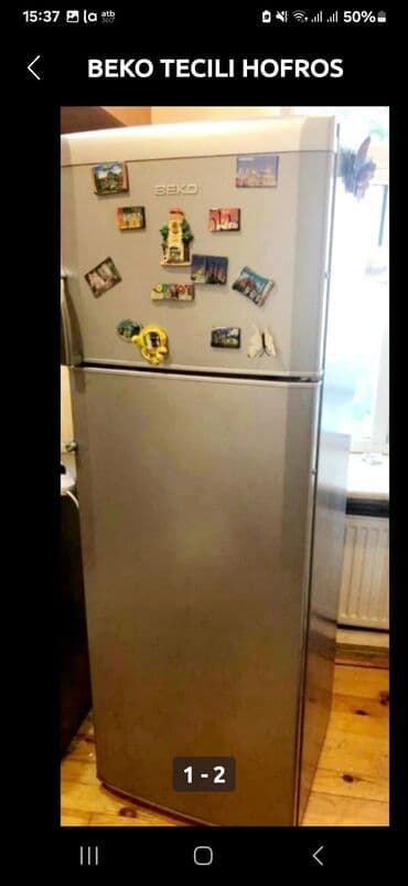 İşlənmiş 2 qapılı Beko Soyuducu Satılır, rəng - Ağ