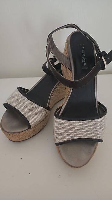 Basanoşka və səndəllər: Ölçü: 39.5, rəng - Bej, İşlənmiş — 1