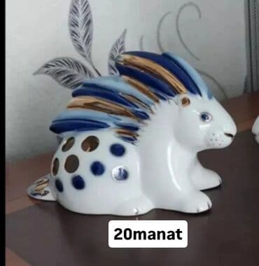 Fiqur, Keramika, rəng - Ağ