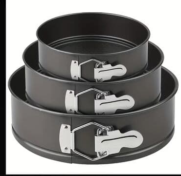 Вешалки: Формы для выпечки, цвет - Серый, Металл, Круг, 3 — 1