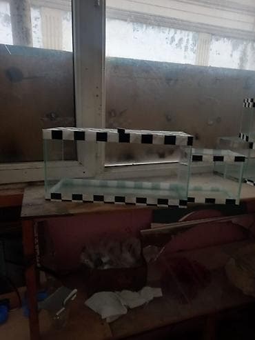 akvarumlar: Akvaryum şüşə qutular - Material: şəffaf şüşə, silikonla — 5