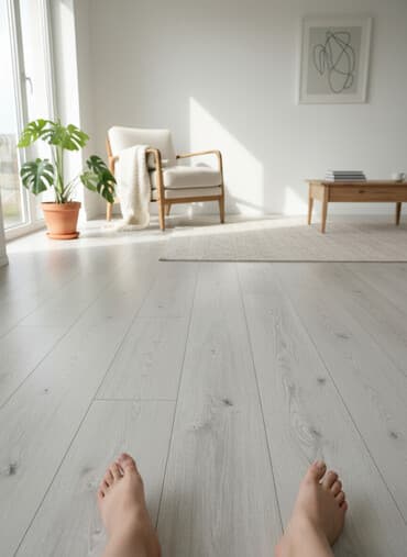 Laminat döşəmə – ZEN BALAT (L2219F) - Rəng/tekstura: Açıq boz, ağac