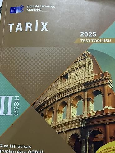 kitab alan: Məhsul: “Tarix – 2025 Test Toplusu”, II hısse ıcerısınde yazı yoxdu — 1