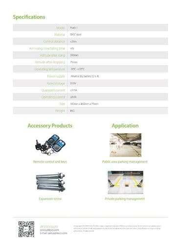 elektron darvazalar: Parklanma Plock1-Çin.! Parking Lock ZKTeco - Çin brendi və Çin — 7