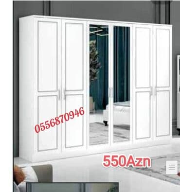 ikinci el şkaf: Новый, Распашной, 3 двери Прямой шкаф, Шкаф-вешалка, Азербайджан — 15