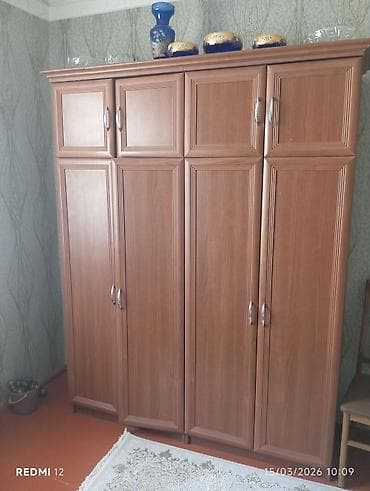 5 qapı, Qəhvəyi, Taxta, Açılan, Düz dolab