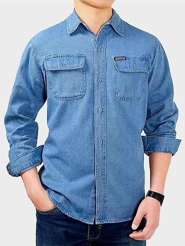 Личные вещи: Мужская рубашка, XL, цвет - Голубой — 1