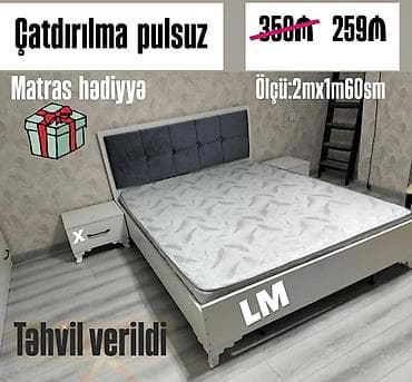 2 neferlik matras: Yeni, İkinəfərlik çarpayı, Matras ilə — 2
