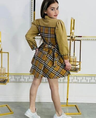 велюровые детские платья: Детское платье, Праздничное, 6 - 7 лет — 4