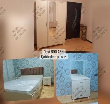 əncir cemi: *Yataq desti* Dest cəmi 690 AZN ✔️ Dəstə daxildir dolab ölcu — 2