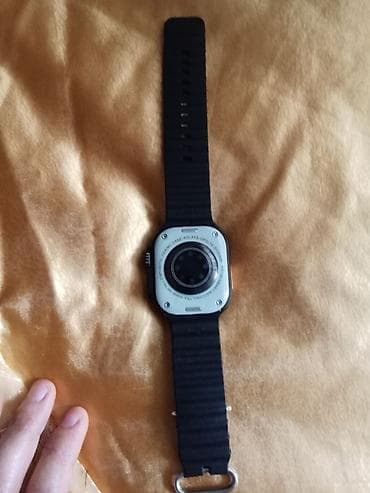 philips xenium 9@9d: Ağıllı saat – qara rəng, düzbucaqlı sensor ekranlı model. Silikon — 4